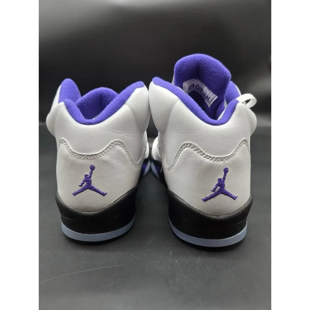 Nike Air Jordan 5 Retro GS Dark Concord 7Y White Purple 440888-141 New Box
